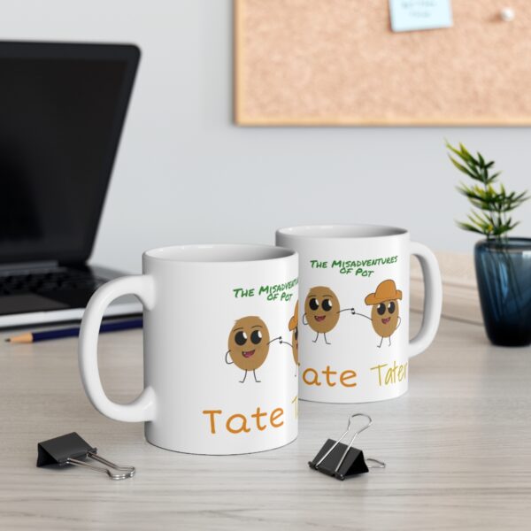 Tate & Tater - Ceramic Mug 11oz - White - Image 5