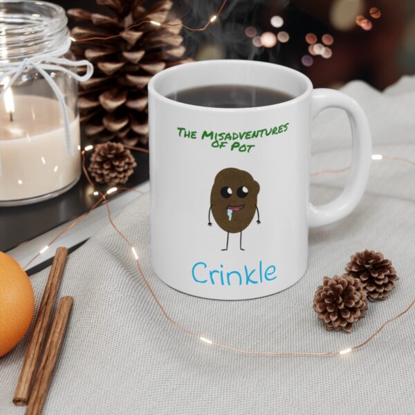 Crinkle - Ceramic Mug 11oz - White - Image 4