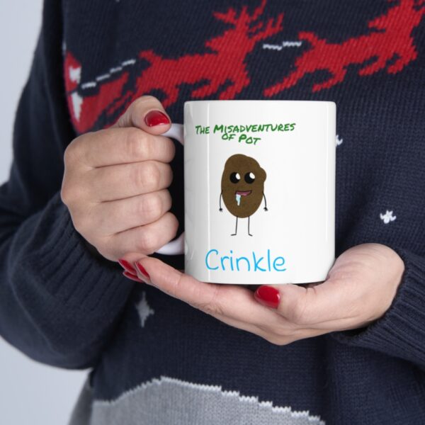 Crinkle - Ceramic Mug 11oz - White - Image 11