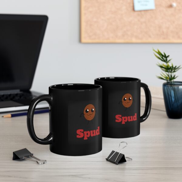 Spud - 11oz - Black Mug - Image 5