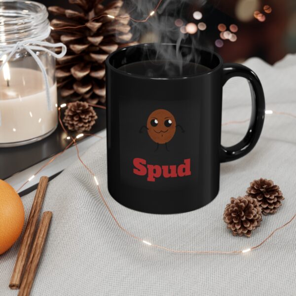 Spud - 11oz - Black Mug - Image 4