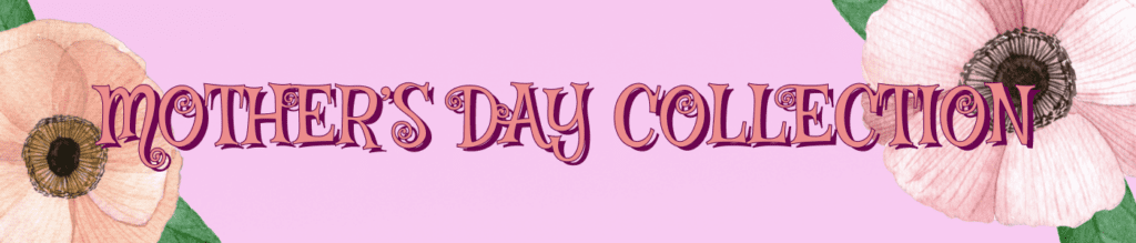 Misadventures of Pot Mother's Day Collection header image of a pink background with a pink and peach flower on opposing corners