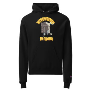 unisex-champion-powerblend-hoodie-black-front-6ad4af5e6b855.jpg Werewolves in Idaho Champion Hoodie